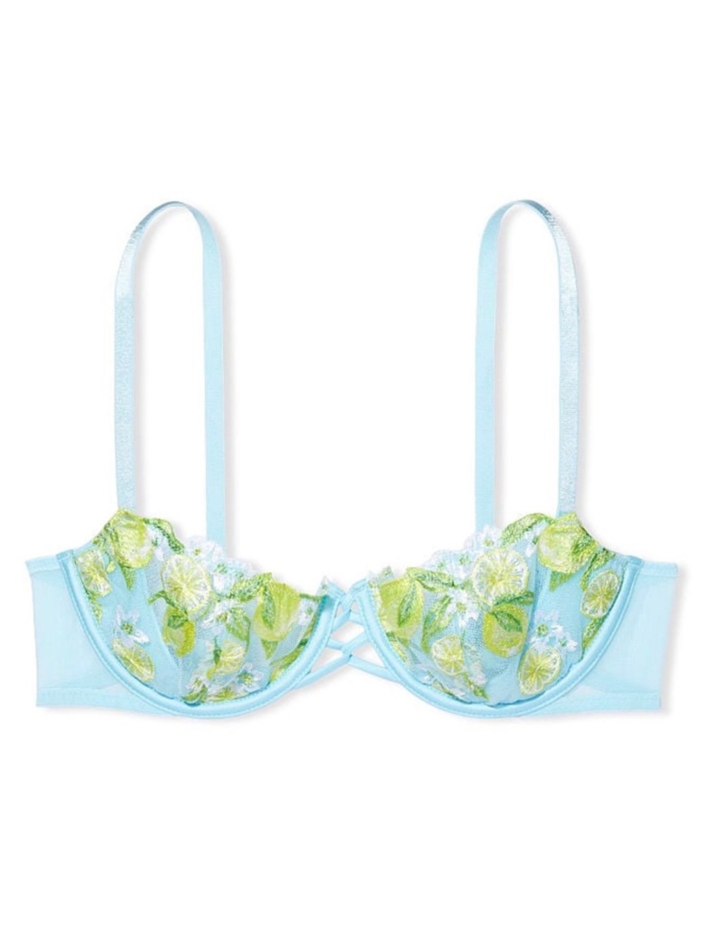 Victoria’s Secret Dream Angels Wicked Lemon Embroidery Balconette Bra | 34DDD (F
